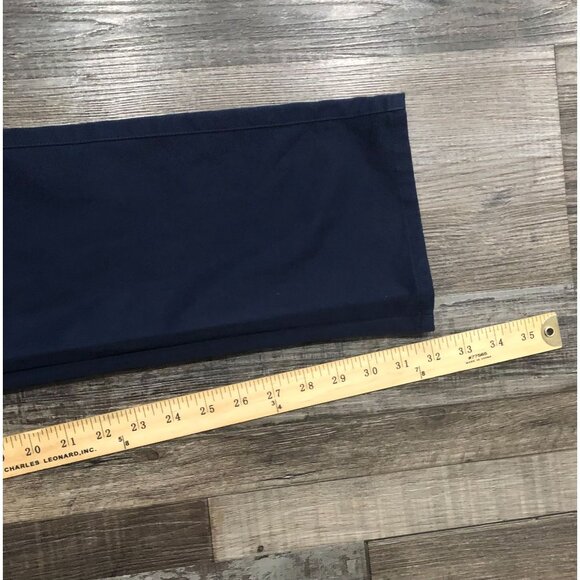 Peter Millar Mens Size 34x32 Navy Blue Straight Fit Flat Front Casual Cotton Pan - Picture 6 of 6